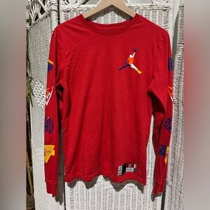 Nike Jordan sport DNA HBR long sleeve shirt red size small